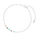 Fu�kette Multi Gems, 925 Sterlingsilber