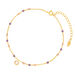 Fu�kette Purple Love, 18 Karat Gelbgold vergoldet