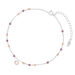 Fu�kette Purple Love, 925 Sterlingsilber