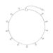 Fu�kette Zirkonia, 925 Sterlingsilber, rhodiniert