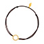 Gl�cksarmb�ndchen Circle Zirkonia, Gelbgold vergoldet, Schwarz