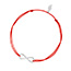Gl�cksarmb�ndchen Infinity, Silber, Rot