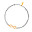 Gl�cksarmb�ndchen Infinity Zirkonia, Gelbgold vergoldet, Grau