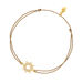 Gl�cksarmband SPARKLING SUN, 18 K Gelbgold vergoldet, Beige