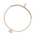 Gl�cksb�ndchen Best Friend, 18 K Rosegold vergoldet, Beige