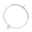 Gl�cksb�ndchen Best Sister, 925 Sterlingsilber, Beige