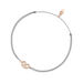 Gl�cksb�ndchen Brezn mit Zirkonia, 18 K Rosegold vergoldet, Grau