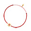 Gl�cksb�ndchen Dirndl, 18 K Gelbgold vergoldet, Rot
