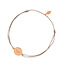 Gl�cksb�ndchen Disc HEART, Ros�gold vergoldet, beige