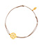 Gl�cksb�ndchen Disc STAR, Gelbgold vergoldet, Beige