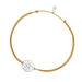 Gl�cksb�ndchen Flower of Life, 925 Sterlingsilber, Beige