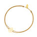 Gl�cksb�ndchen Heart Flower, 18 K Gelbgold vergoldet, Beige