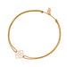 Gl�cksb�ndchen Heart Flower, 18 K Rosegold vergoldet, Beige