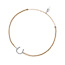 Gl�cksb�ndchen Hufeisen, 925 Sterlingsilber, Beige
