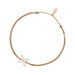 Gl�cksb�ndchen Leaf Flower, 18 K Rosegold vergoldet, Beige