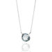 Halskette Blauer Topas, 14 Karat Wei�gold