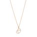 Halskette Brezn mit Zirkonia, 18 Karat Rosegold vergoldet