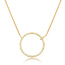Halskette Circle Gro� mit Diamanten, 18 Karat Gelbgold