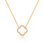 Halskette Clover mit Diamanten, 18 Karat Gelbgold