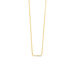 Halskette Horizontal Bar, Diamant, 14 Karat Gelbgold