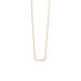 Halskette Horizontal Bar, Diamant, 14 Karat Rosegold