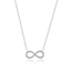 Halskette Infinity mit Diamanten, 18 Karat Wei�gold