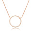 Halskette Circle Gro� mit Diamanten, 18 Karat Rosegold