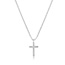 Halskette Kreuz mit Diamanten, 18 Karat Wei�gold