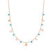 Halskette Platelet T�rkis, 18 Karat Rosegold vergoldet