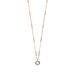 Halskette Solit�r, Blauer Topaz, 18 Karat Rosegold vergoldet