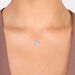 Halskette Blauer Topas, 14 Karat Wei�gold 
