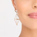Ohrringe Trapez mit Diamanten, 18 Karat Gelbgold 