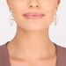 Ohrringe Trapez mit Diamanten, 18 Karat Gelbgold 