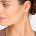 Ohrringe Trapez mit Diamanten, 18 Karat Gelbgold 