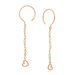 Ohrh�nger Amazonit, 18 K Rosegold vergoldet