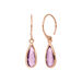 Ohrh�nger Gem Drop, Amethyst, 18 K Rosegold vergoldet