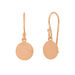 Ohrh�nger Pl�ttchen klein, 18 K Rosegold vergoldet