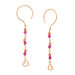 Ohrh�nger Rubin, 18 K Rosegold vergoldet