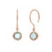 Ohrh�nger Solit�r, Blauer Topaz, 18 K Rosegold vergoldet