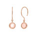 Ohrh�nger Solit�r, Rosenquarz, 18 K Rosegold vergoldet