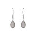 Ohrringe Tropfen, 925 Sterlingsilber, Grauer Achat
