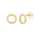 Ohrstecker Circle mit Diamanten, 18 Karat Gelbgold