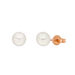 Ohrstecker Perle, 6mm, 14 Karat Rosegold