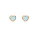 Ohrstecker VALENTINE, Aqua Chalzedon, 18 K Rosegold vergoldet