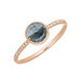 Ring Blue Topas mit Diamanten, 14 Karat Rosegold