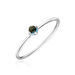 Ring Cabochon, 14 Karat Wei�gold, Blauer Topas
