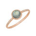Ring Labradorit mit Diamanten, 14 Karat Rosegold