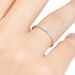 Ring mit Diamanten, Tiny Baguette, 14 Karat Weißgold 