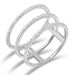 Ring Triple mit Diamanten, 18 Karat Wei�gold