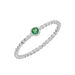 Ring Twist Smaragd, 14 Karat Wei�gold